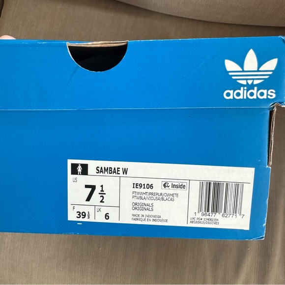 ☀️NEW Adidas Sambae Sneaker Shoes Purple And White - Picture 6 of 8